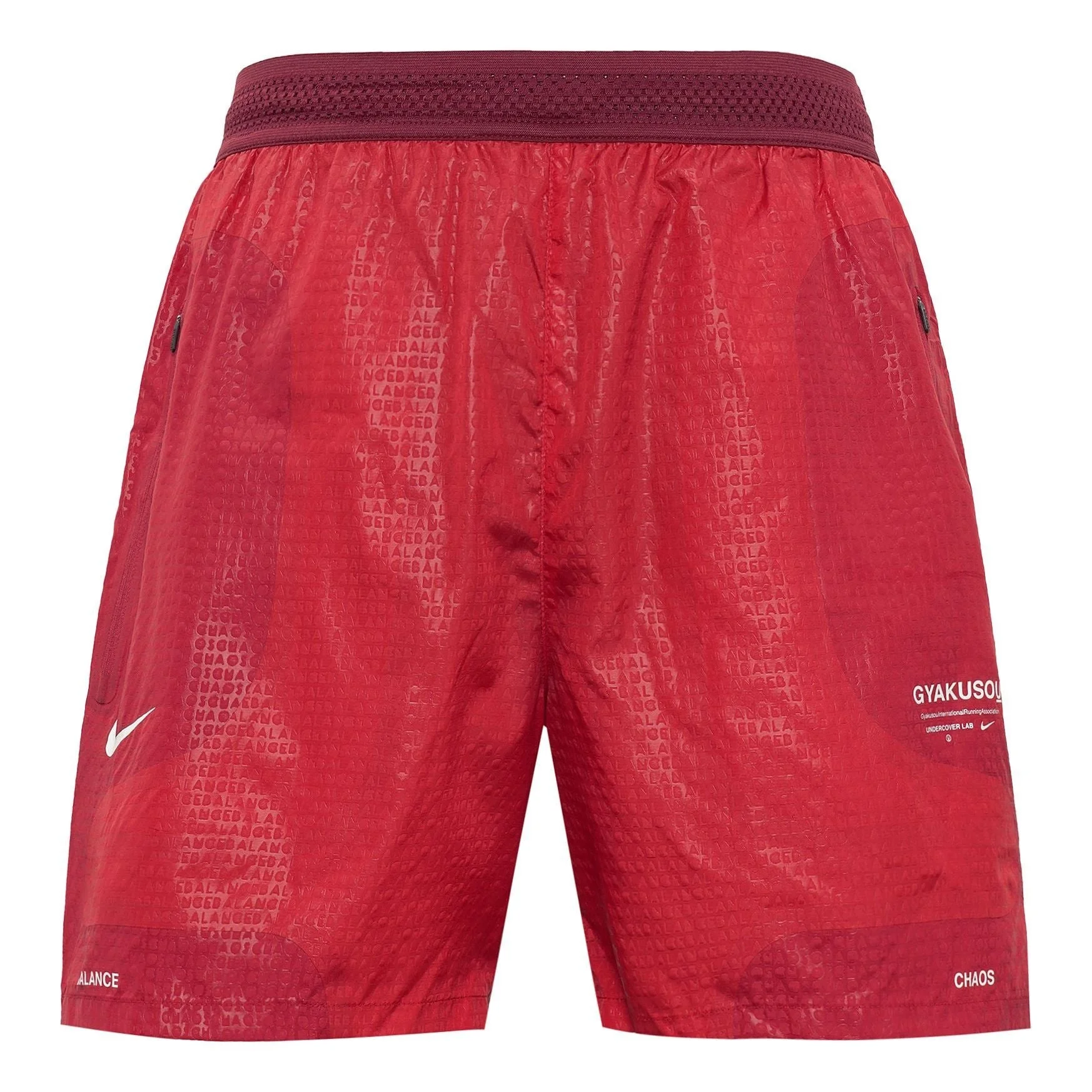 Nike x Gyakusou 로고 런닝 훈련 반바지 남자의 빨간색 CU4389-677 - 1