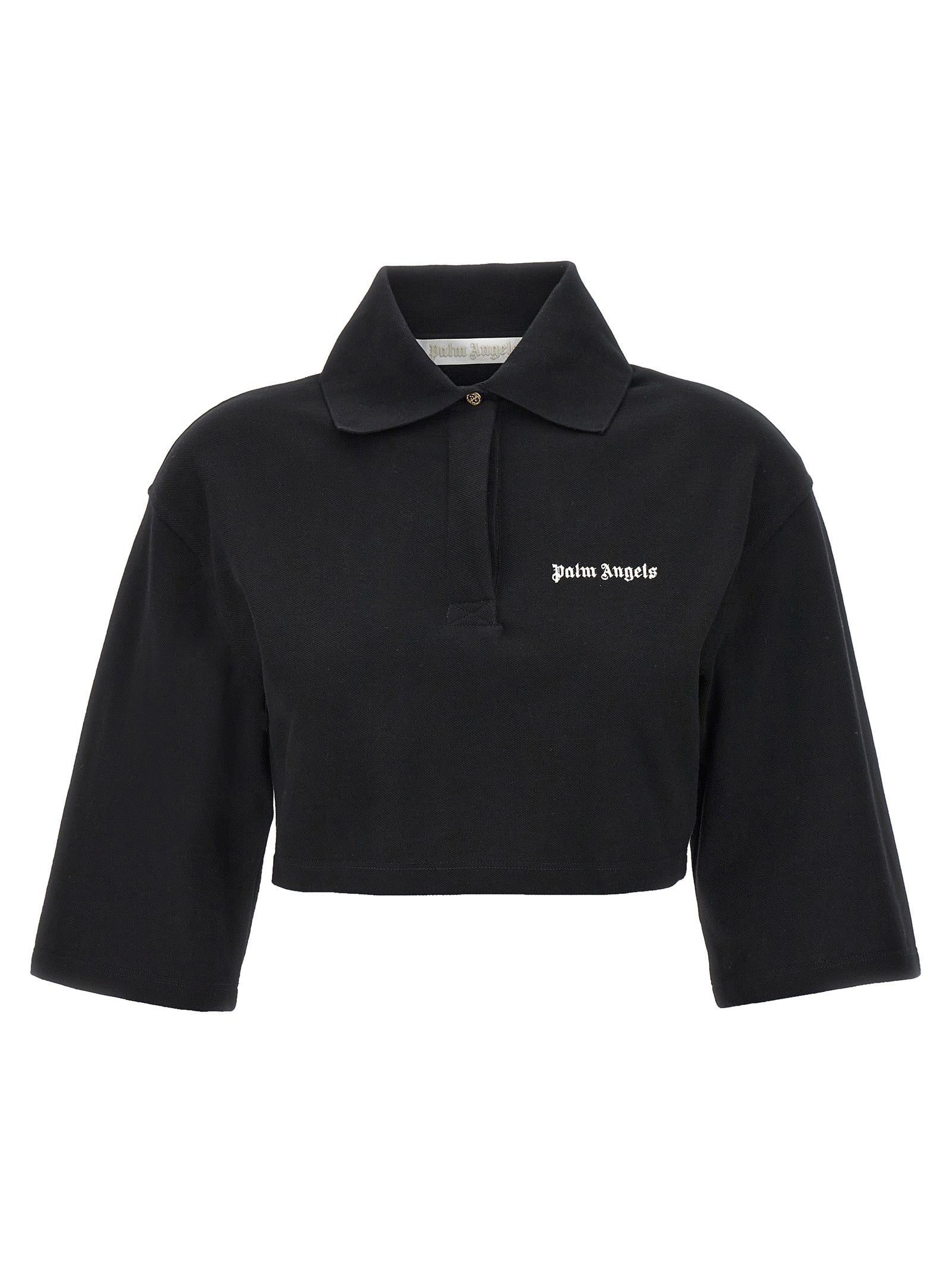 Palm Angels 'Classic Logo' Crop Polo Shirt - 1