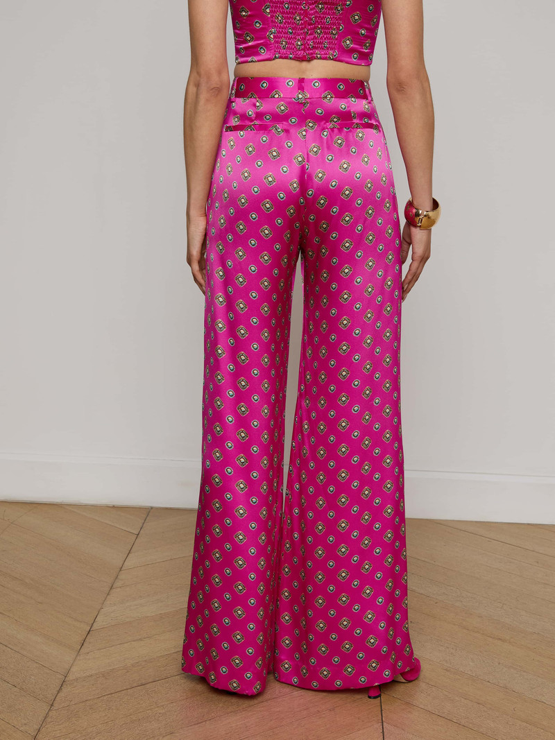 Pilar Silk Wide-Leg Pant 6