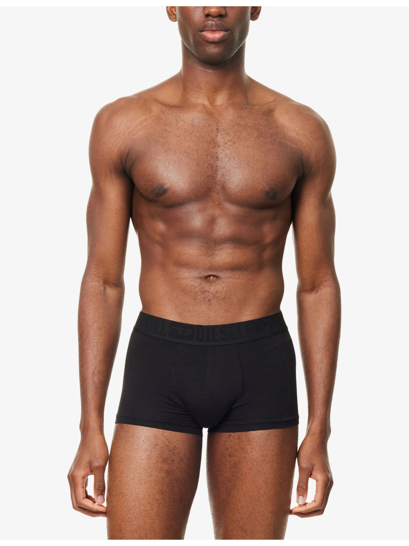 Diesel Branded-Waistband Pack-Of-Three Stretch-Cotton Boxer Briefs outlook