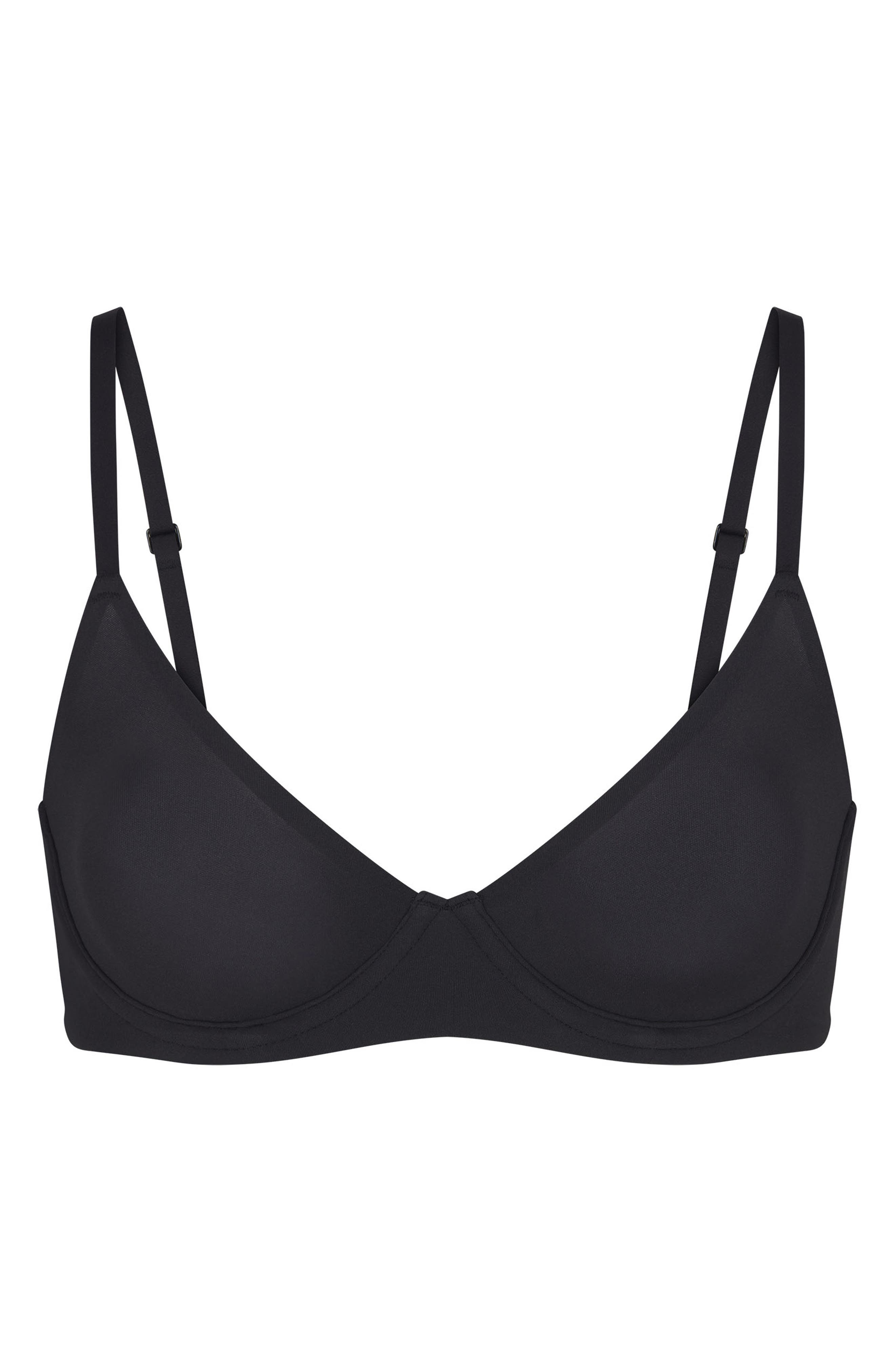 SKIMS Fits Everybody Unlined Demi Bra in Onyx at Nordstrom - 4