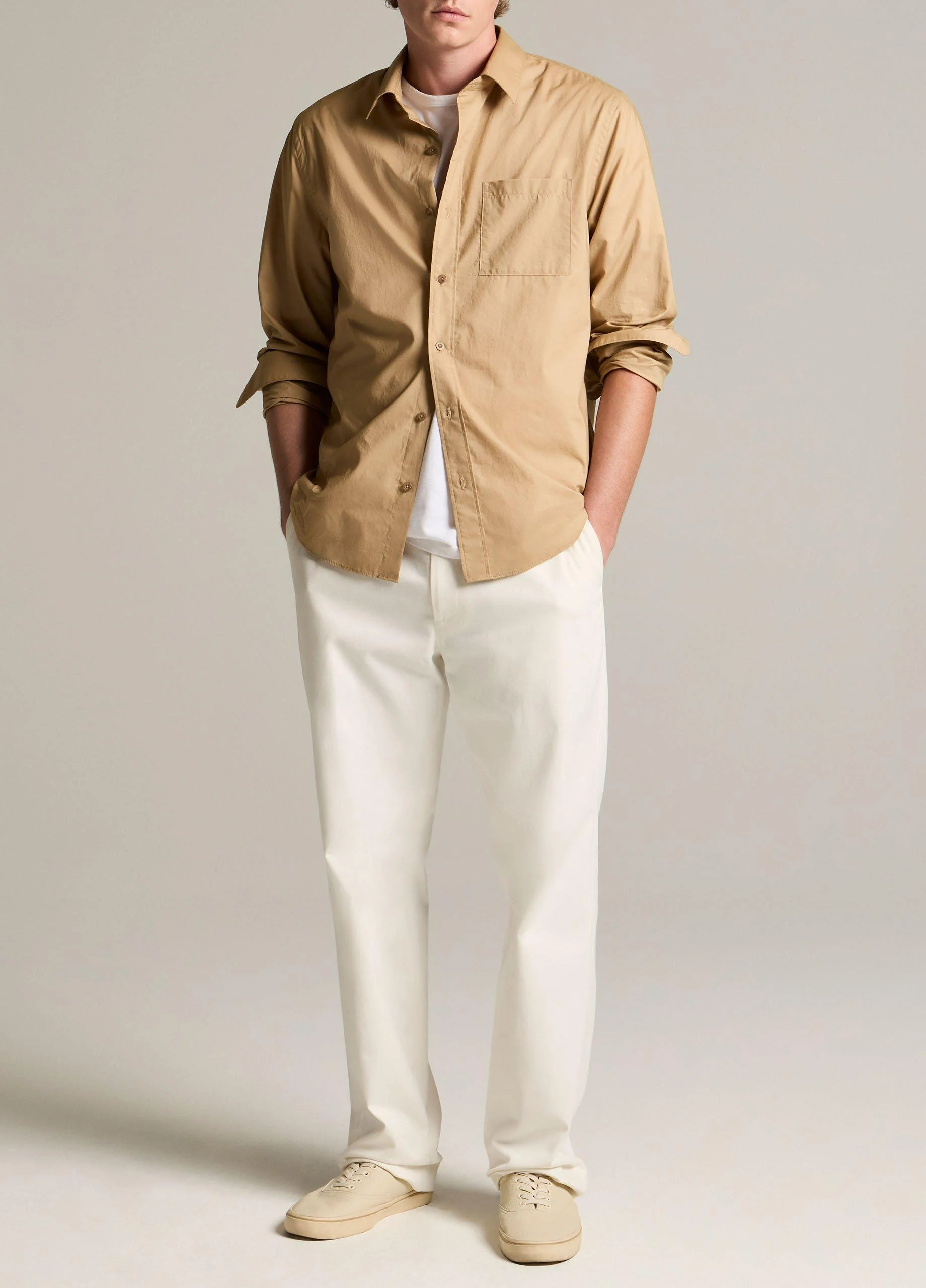 Louie Relaxed Cotton-Linen Chino Pant - 1