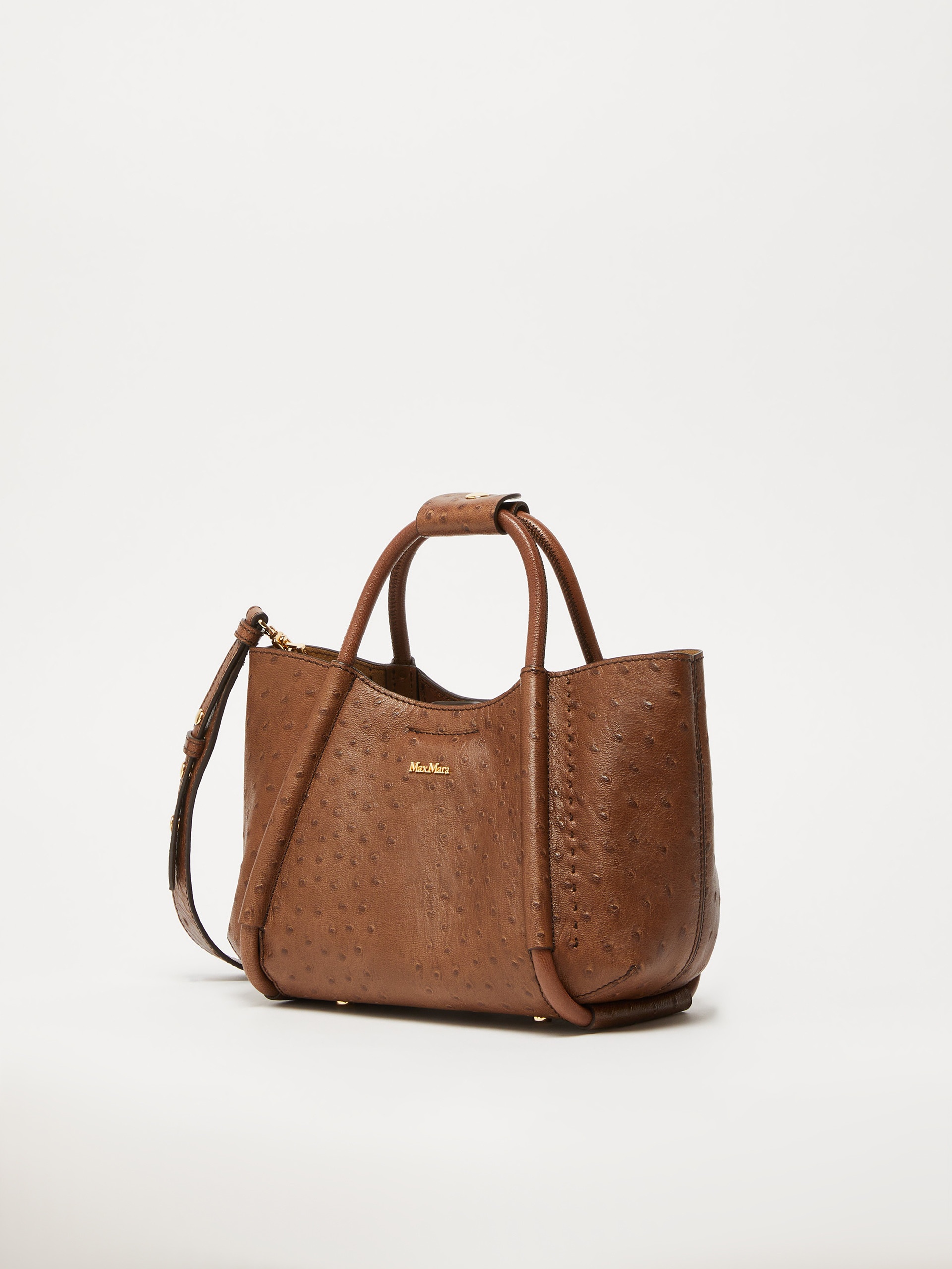 MARINXSOSTRICH Extra-small ostrich-print leather Marine Bag - 2