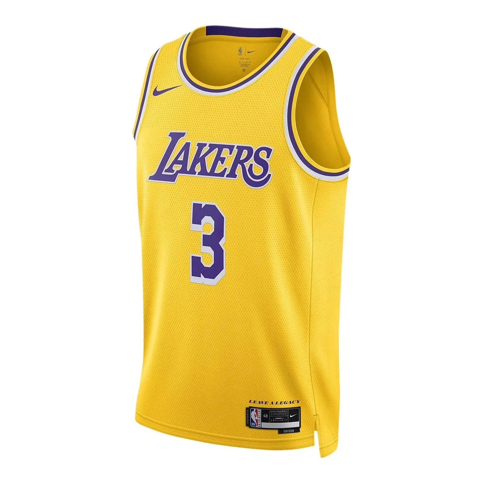 Los Angeles Lakers Icon Edition 2022/23 Nike Men's Dri-FIT NBA Swingman 저지 - 1