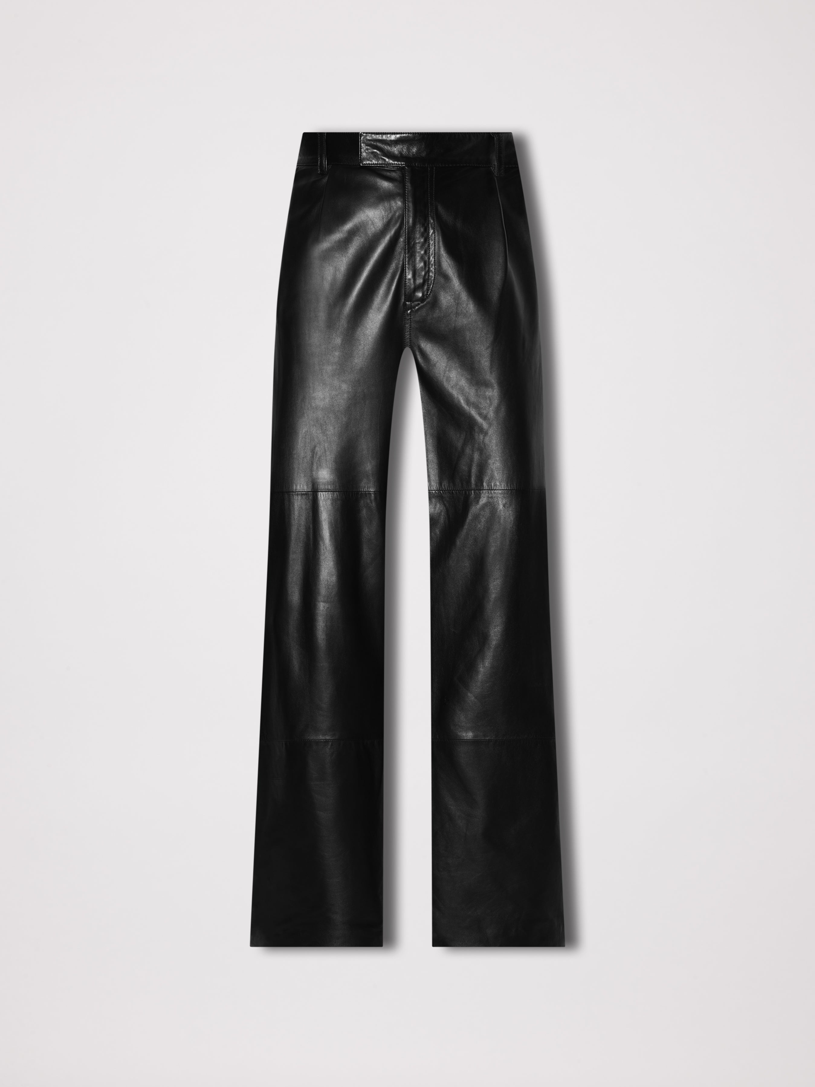 LEATHER WIDE LEG TROUSER - 1