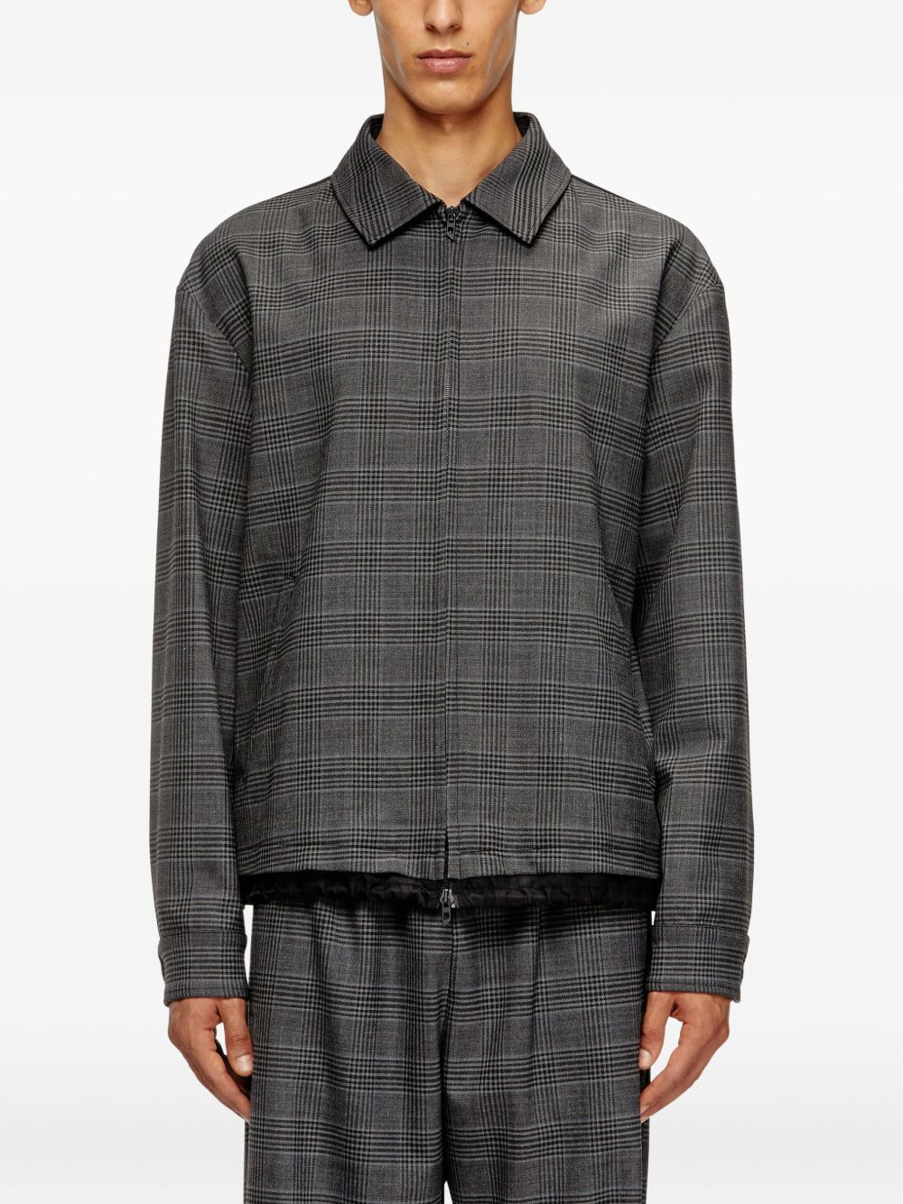 J-Ting checked zip-up shirt jacket - 3