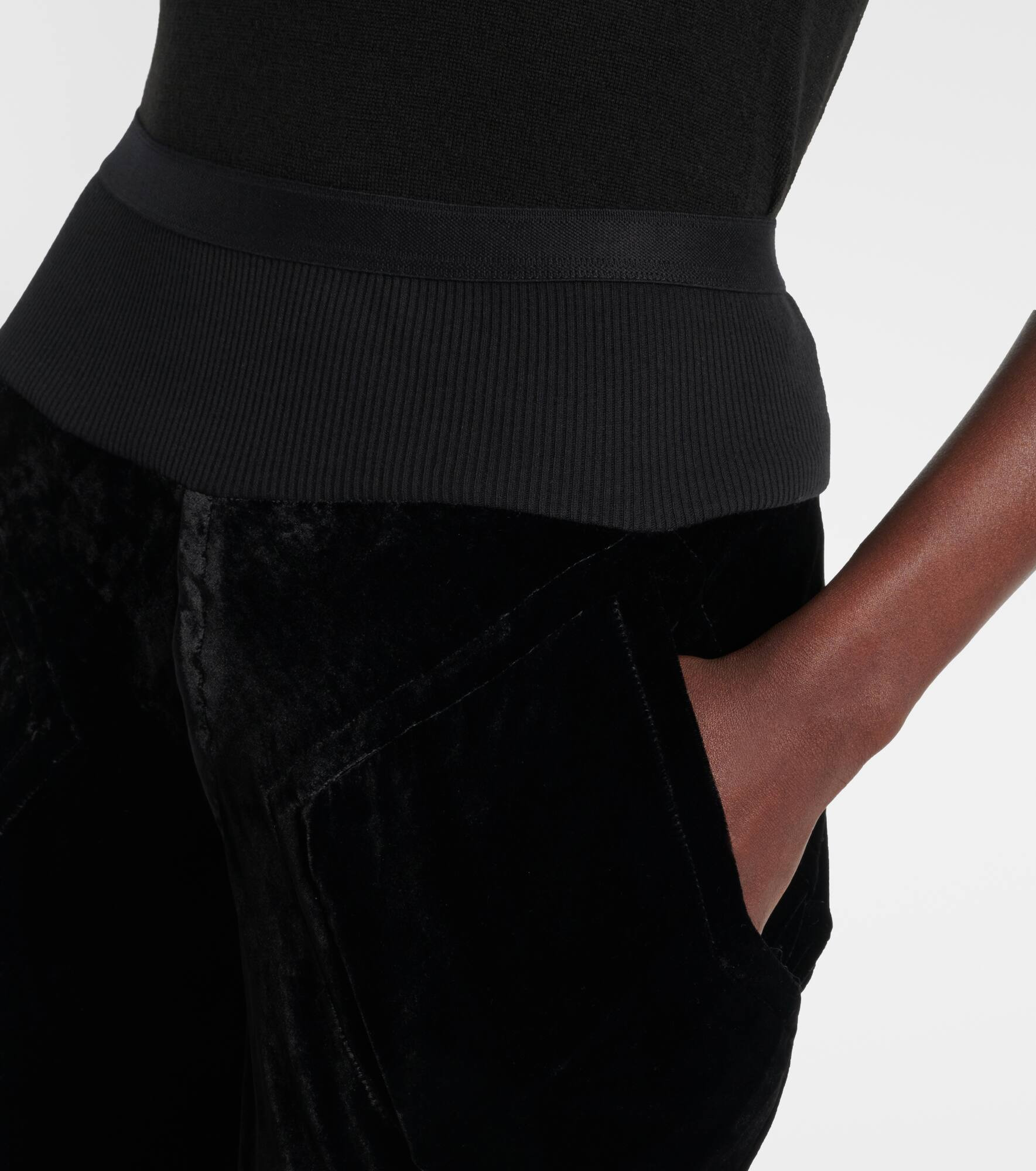 Bias cady crêpe wide-leg pants - 4