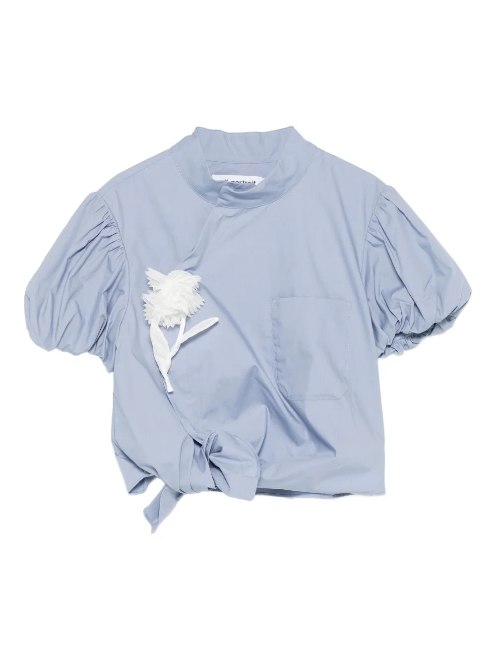 floral-appliqué blouse - 1