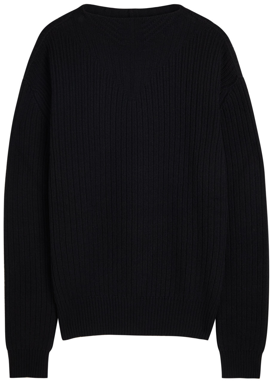 Rick Owens Fisherman Ribbed Wool Jumper - 1