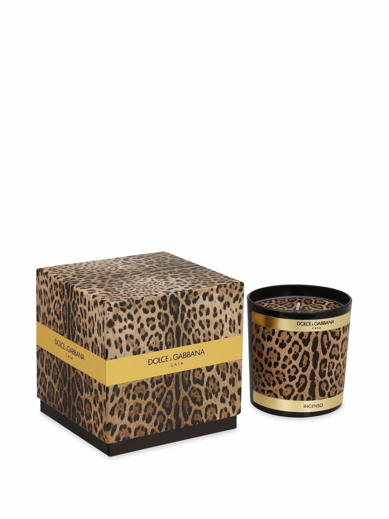 leopard-print scented candle (250g) 4