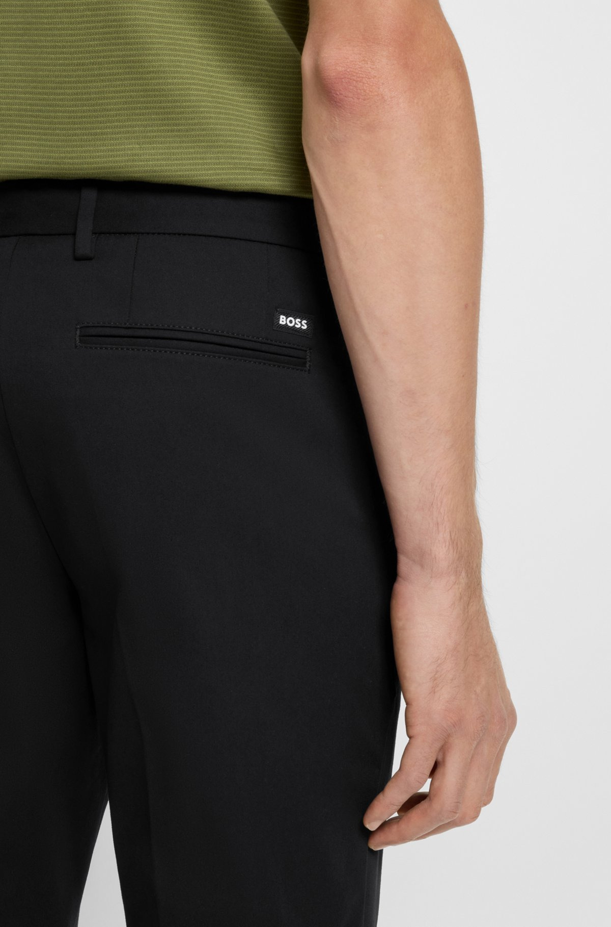 SLIM-FIT TROUSERS IN STRETCH COTTON - 5
