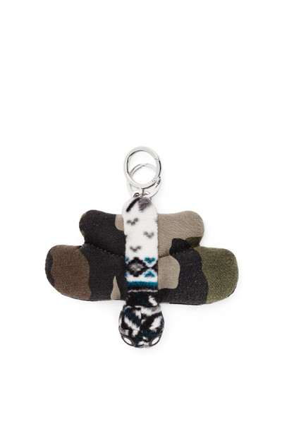 Loewe Dragonfly charm in upcycled textile and calfskin outlook