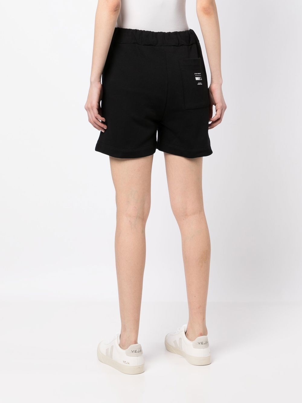 smiley-face print cotton shorts - 4
