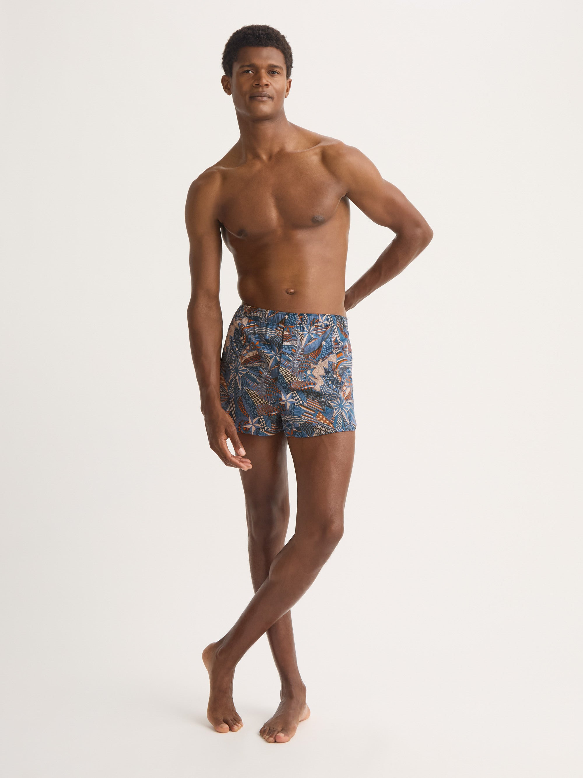 Men's Modern Fit Boxers Cotton Batiste Multicolor Celebration Print - 1