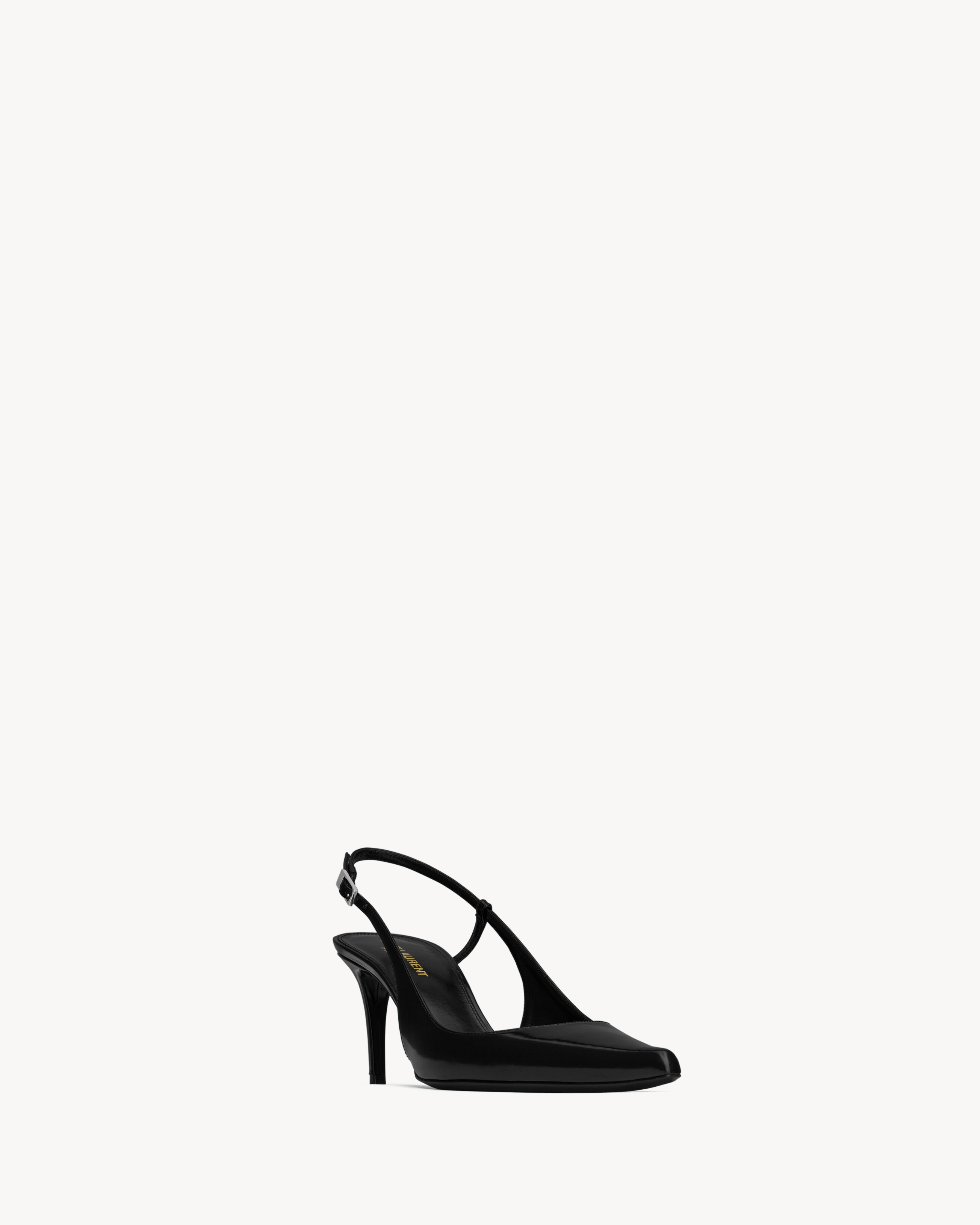 vendome slingback pumps in glazed leather - 3