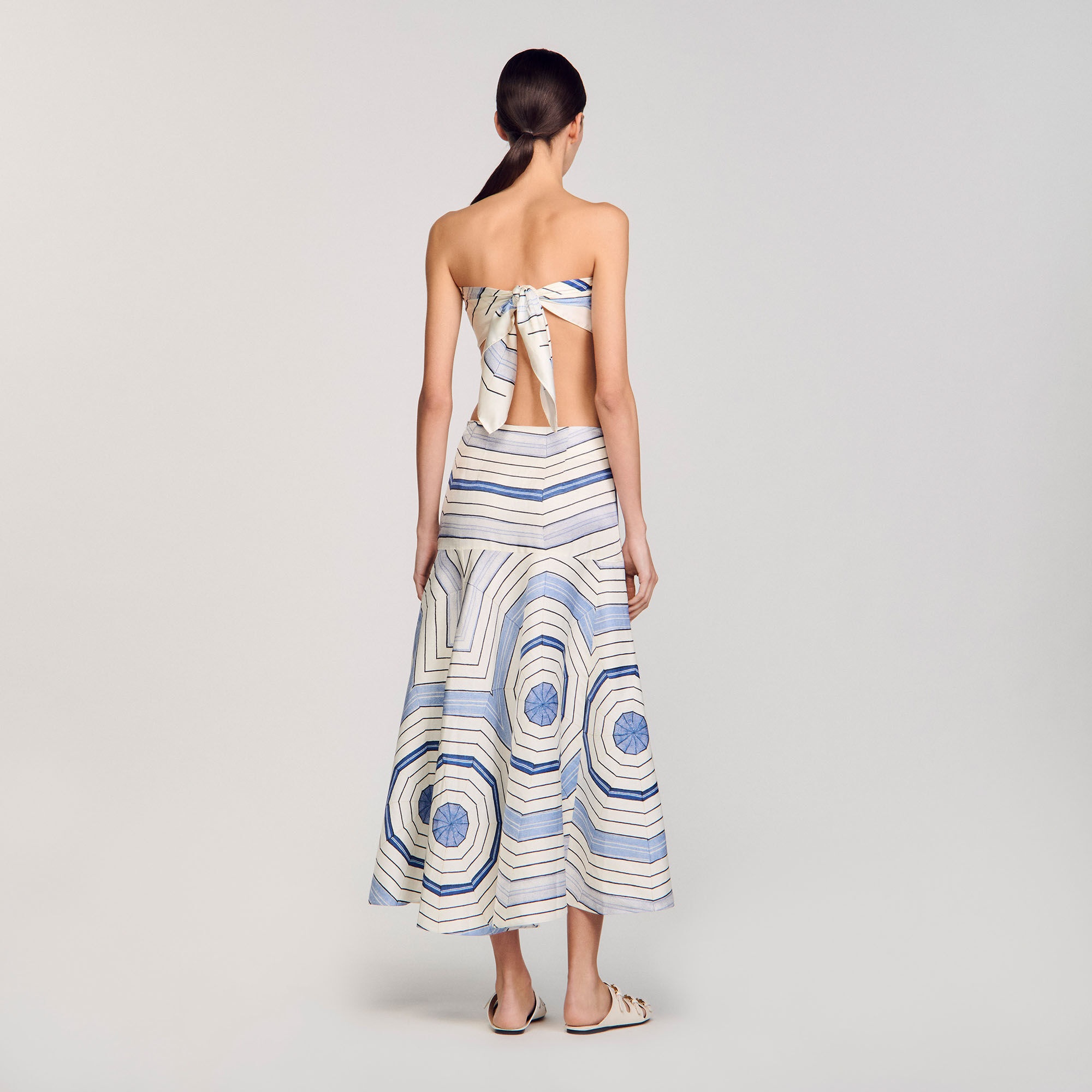 SPIRAL-MOTIF MAXI SKIRT - 5
