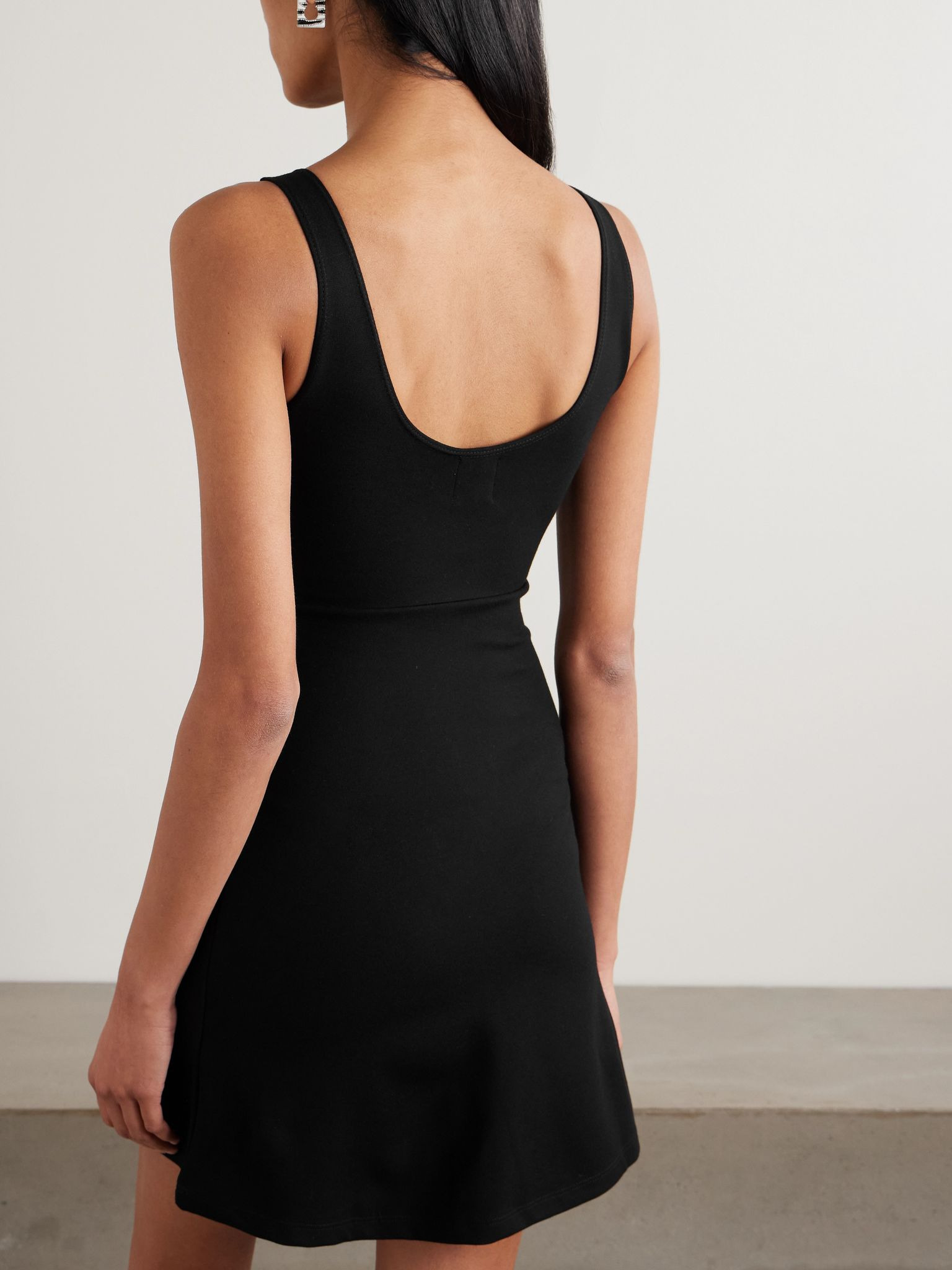 Rio stretch-ponte mini dress Black - 3