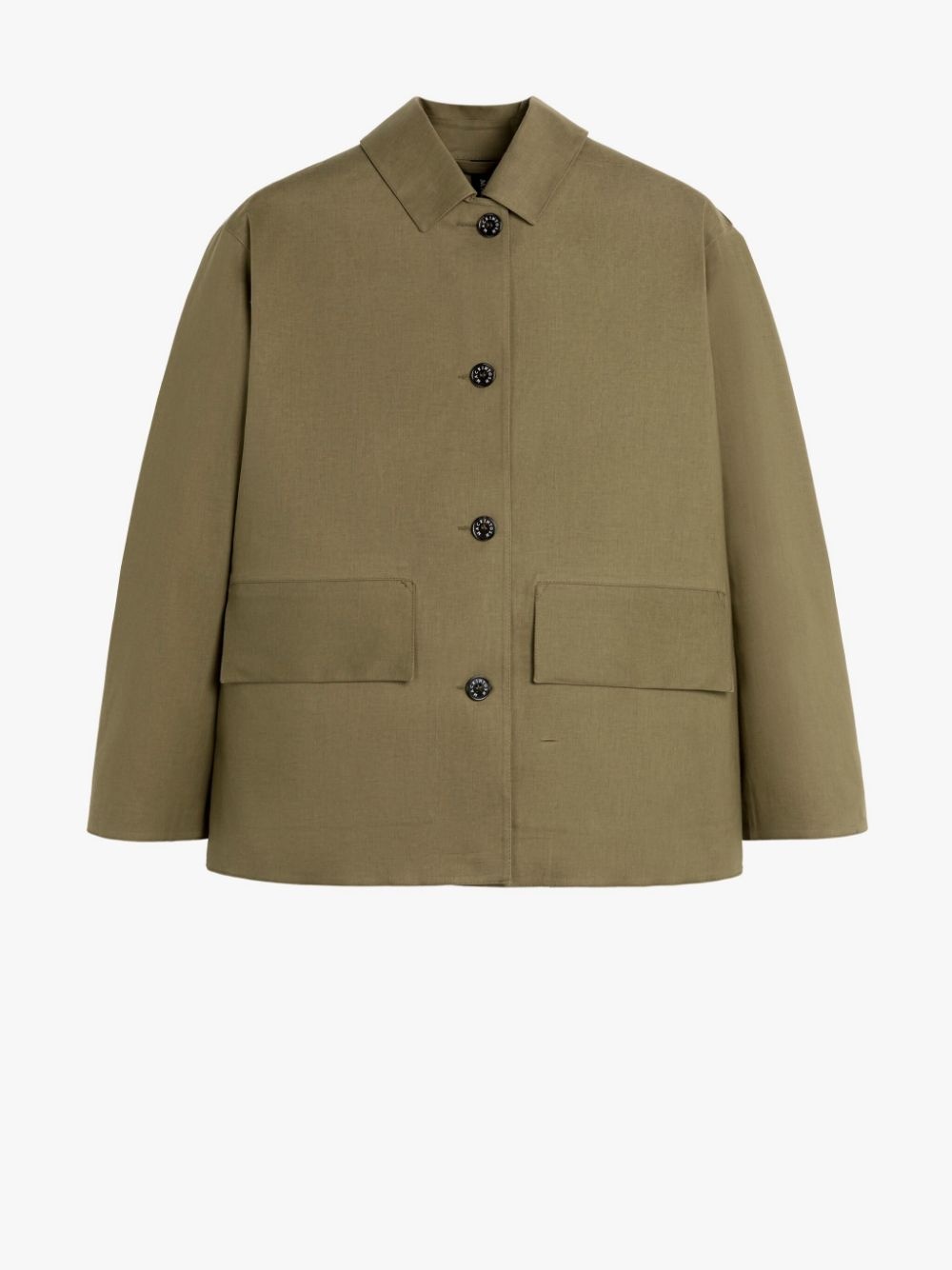 ZINNIA KHAKI BONDED COTTON JACKET - 4