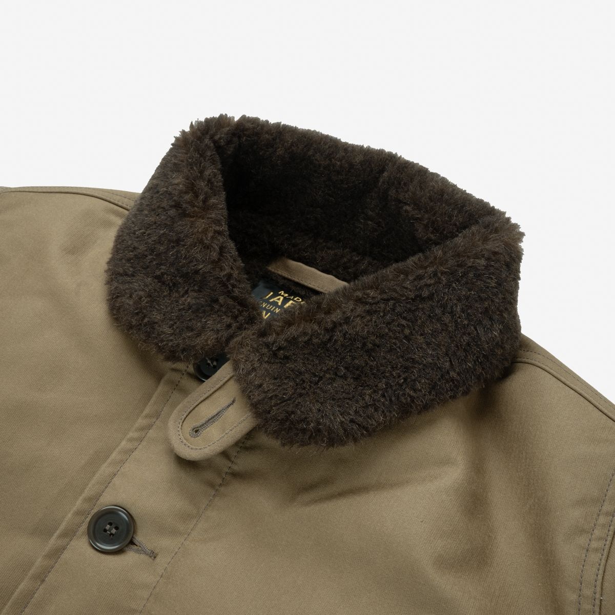 IHM-37-KHA Oiled Whipcord N1 Deck Jacket Khaki - 2