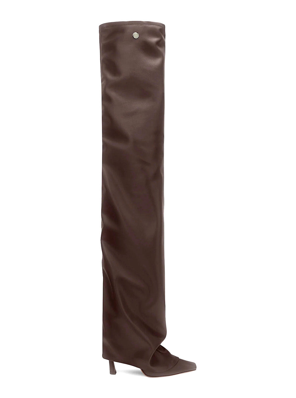 The Attico Women 'Robin Okt' Brown Boots With High Stiletto Heel And Ruched Detail In Leather Woman - 1