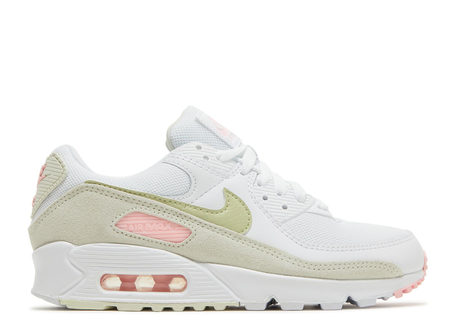 WMNS AIR MAX 90 'WHITE LIGHT OLIVE PINK' - 1