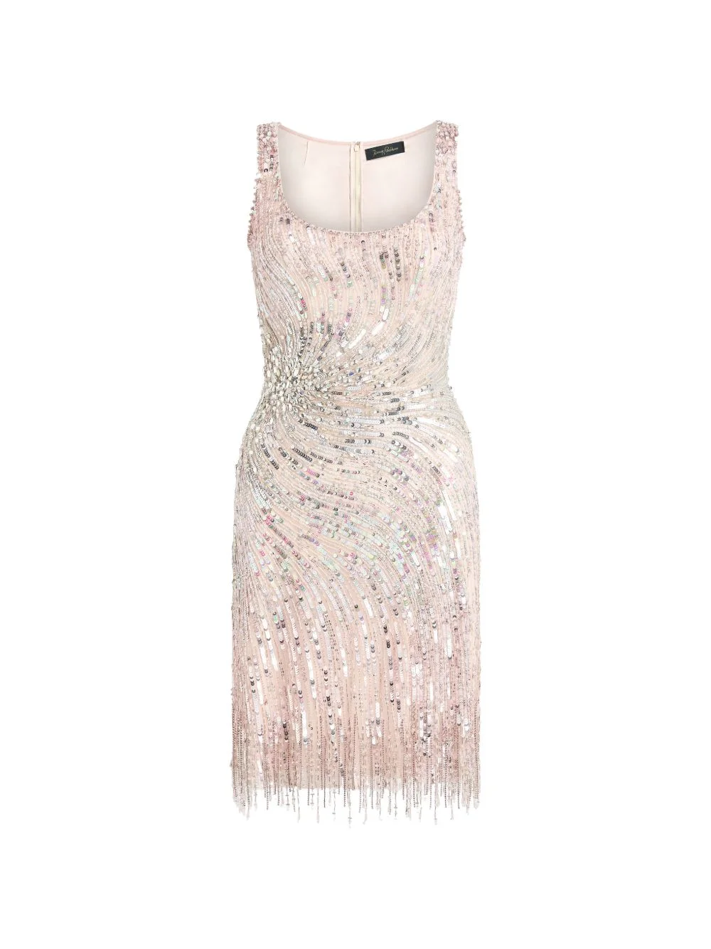Swirly sequin-embellished mini dress - 1