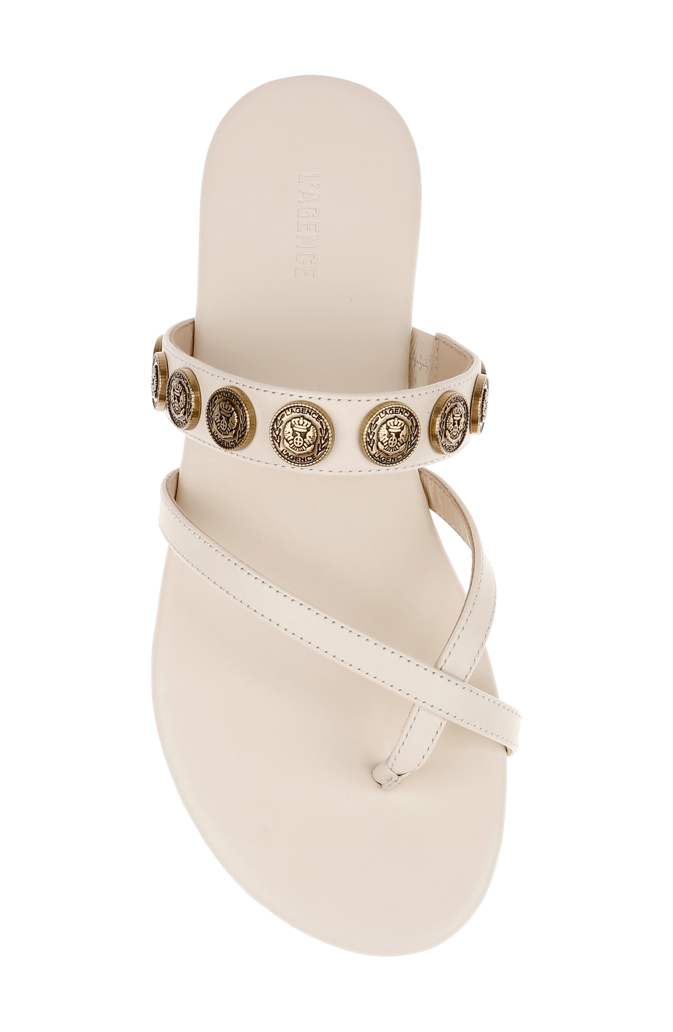L'AGENCE Hanna Strappy Sandal in Ecru at Nordstrom - 3