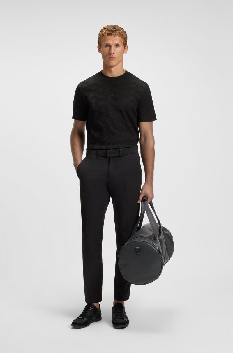 BOSS RELAXED-FIT T-SHIRT IN COTTON WITH CIRCLE JACQUARD outlook