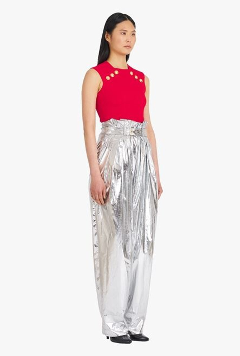 Silvery boyfriend cut pants 7