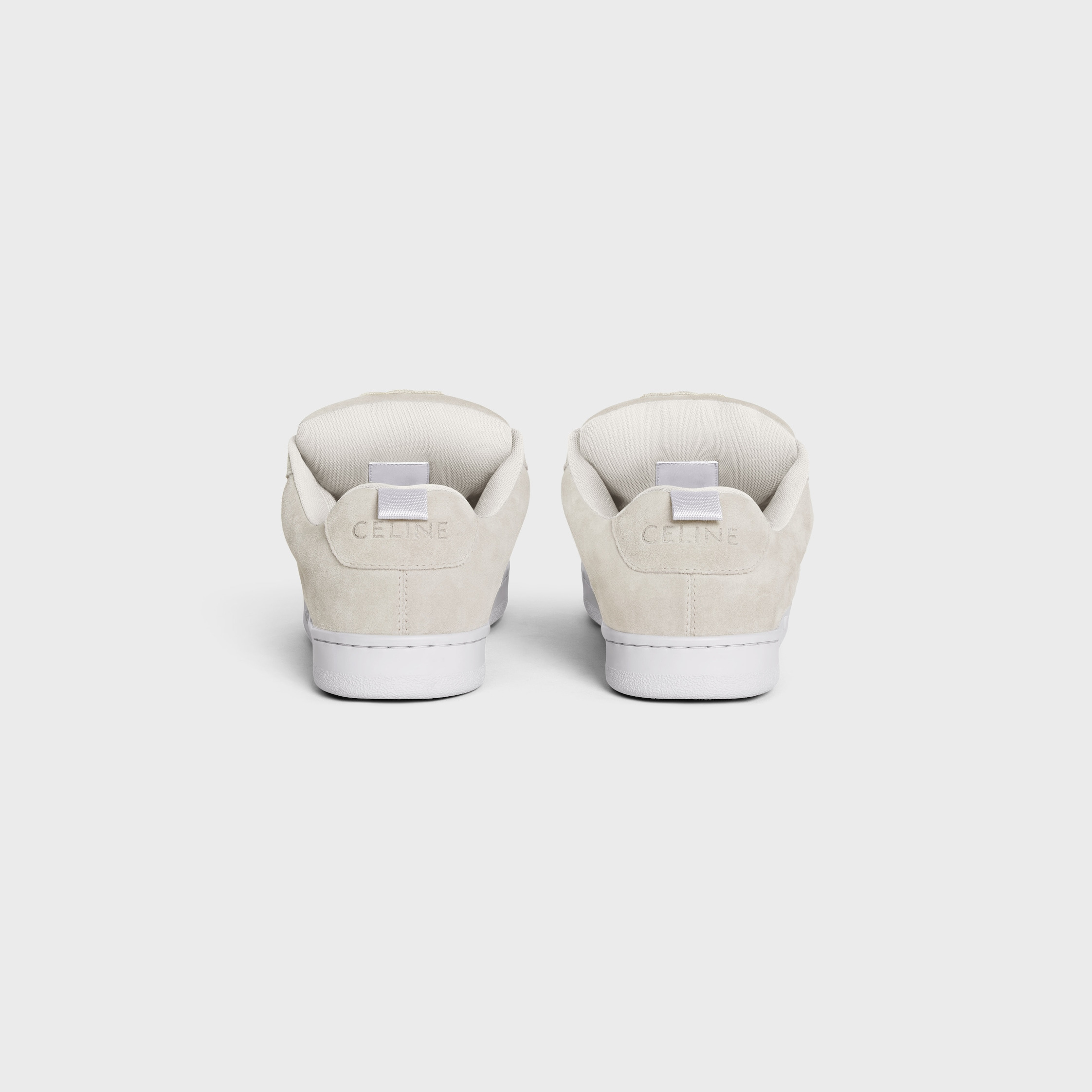 CELINE HUNTINGTON LOW LACE-UP SNEAKER in SUEDE CALFSKIN AND MESH - 3