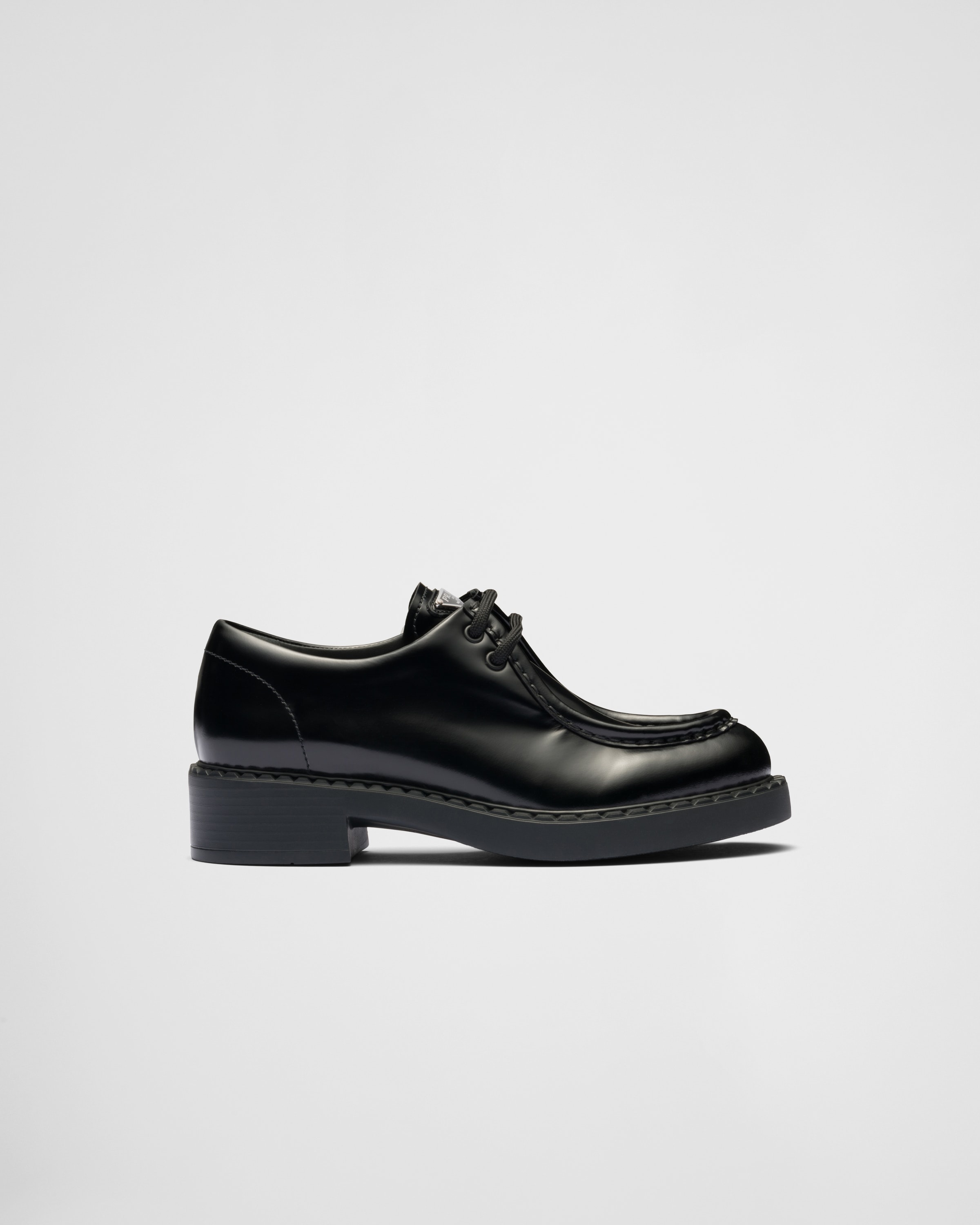 Brushed leather lace-up shoes - 2
