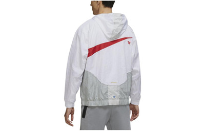 Nike Nike Large Swoosh Zipped Jackey 'White Red' DD5967-100 outlook