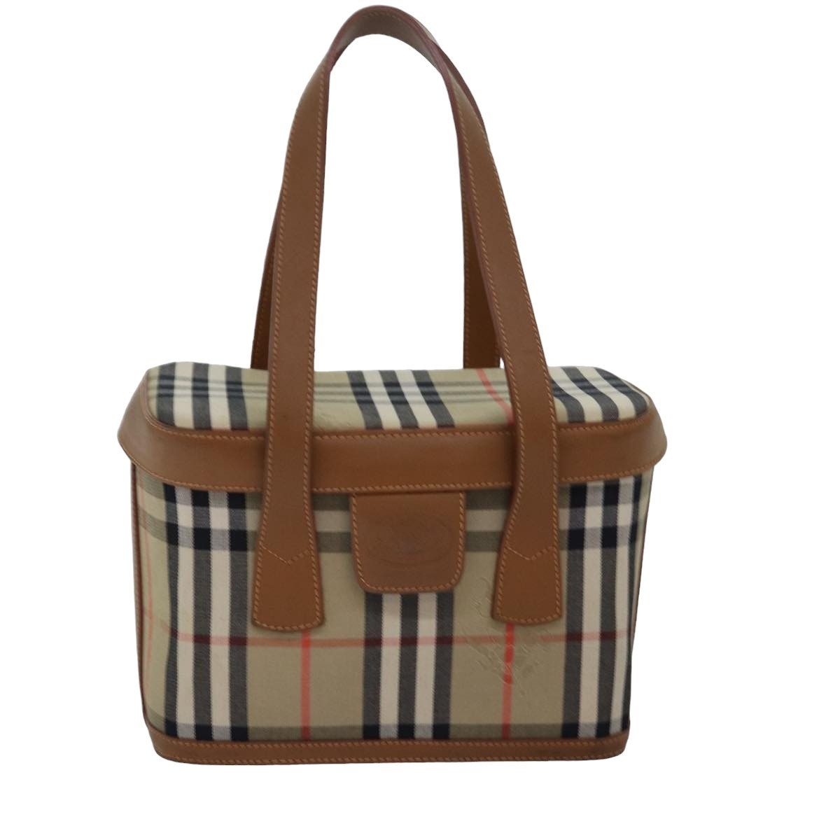 Burberry Nova Check Hand Bag Canvas Beige - 13