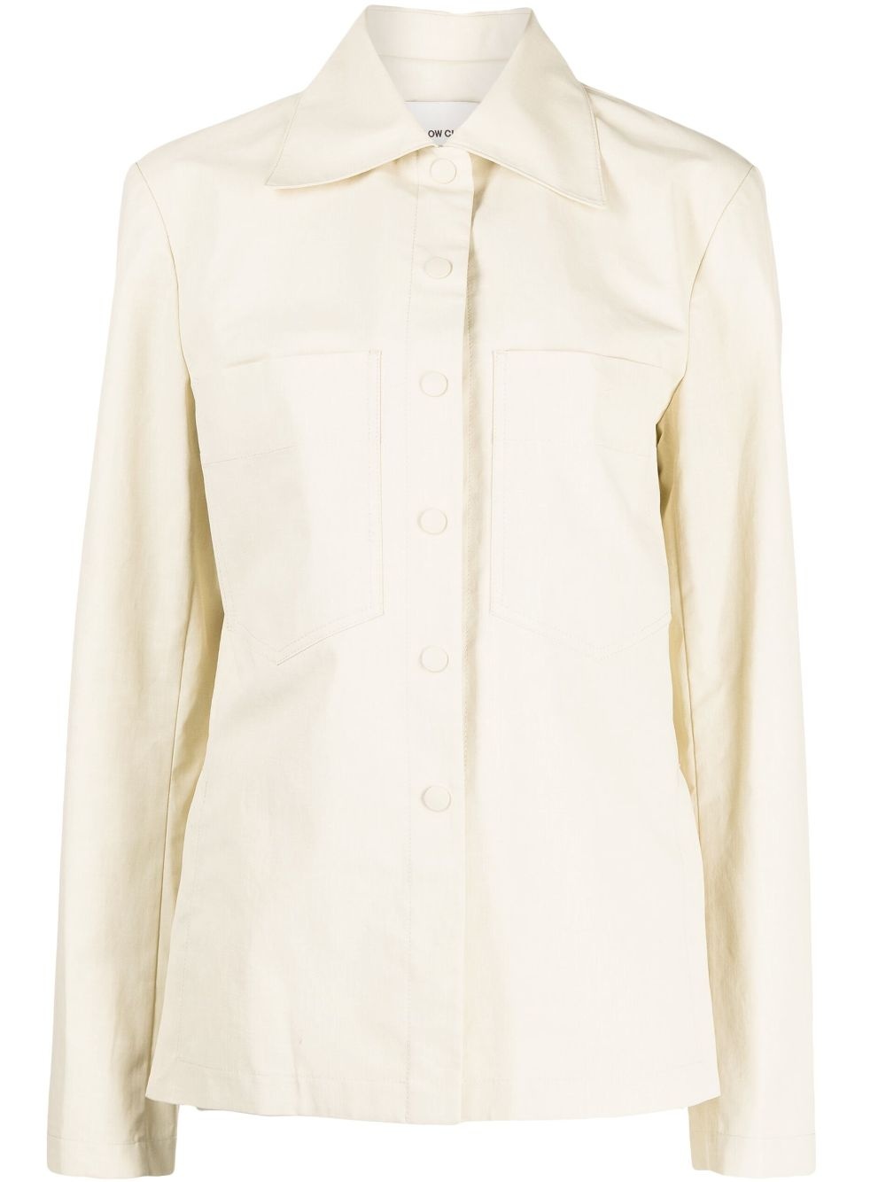 classic collar long-sleeved jacket - 1
