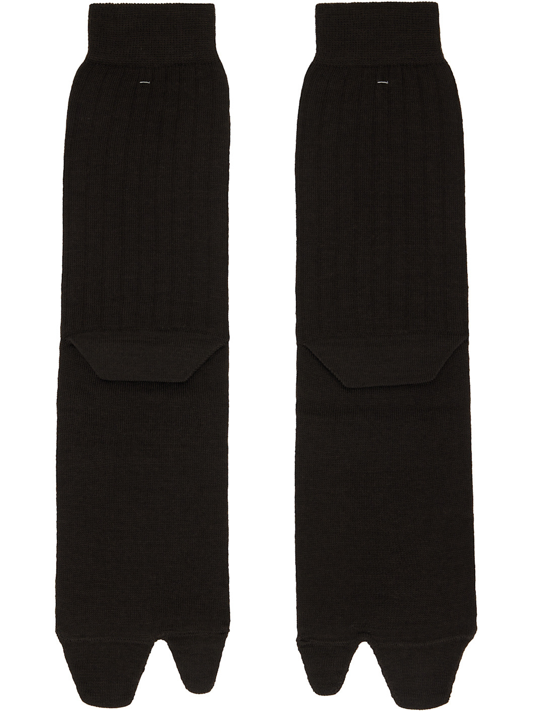 Brown Bootleg Tabi Socks - 2