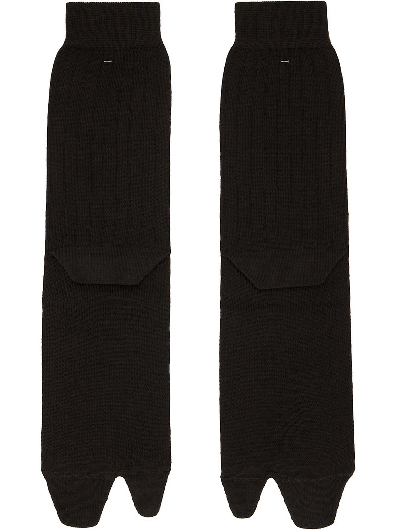 Maison Margiela Brown Bootleg Tabi Socks outlook