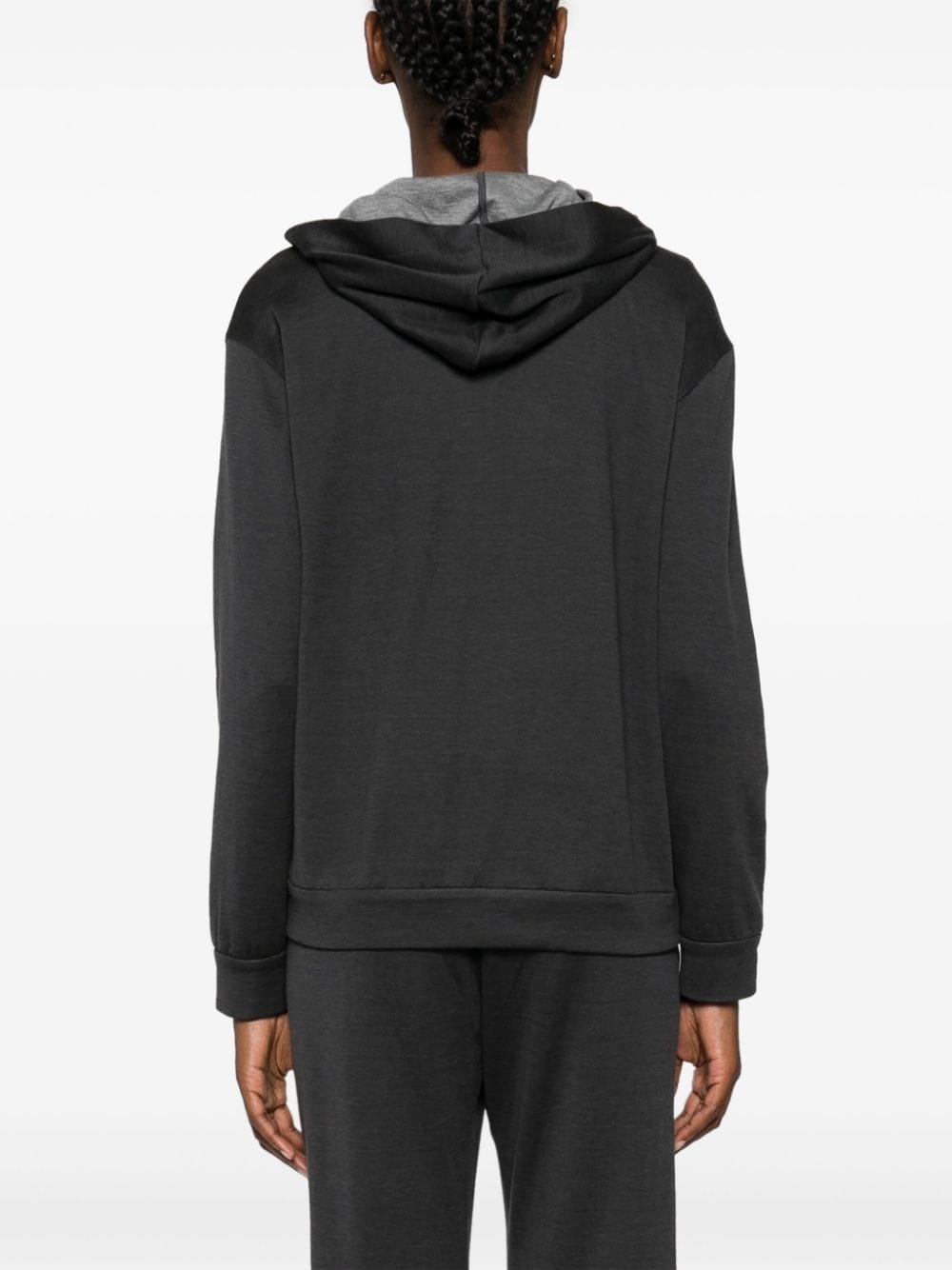 mÃ©lange zip-up hoodie - 4