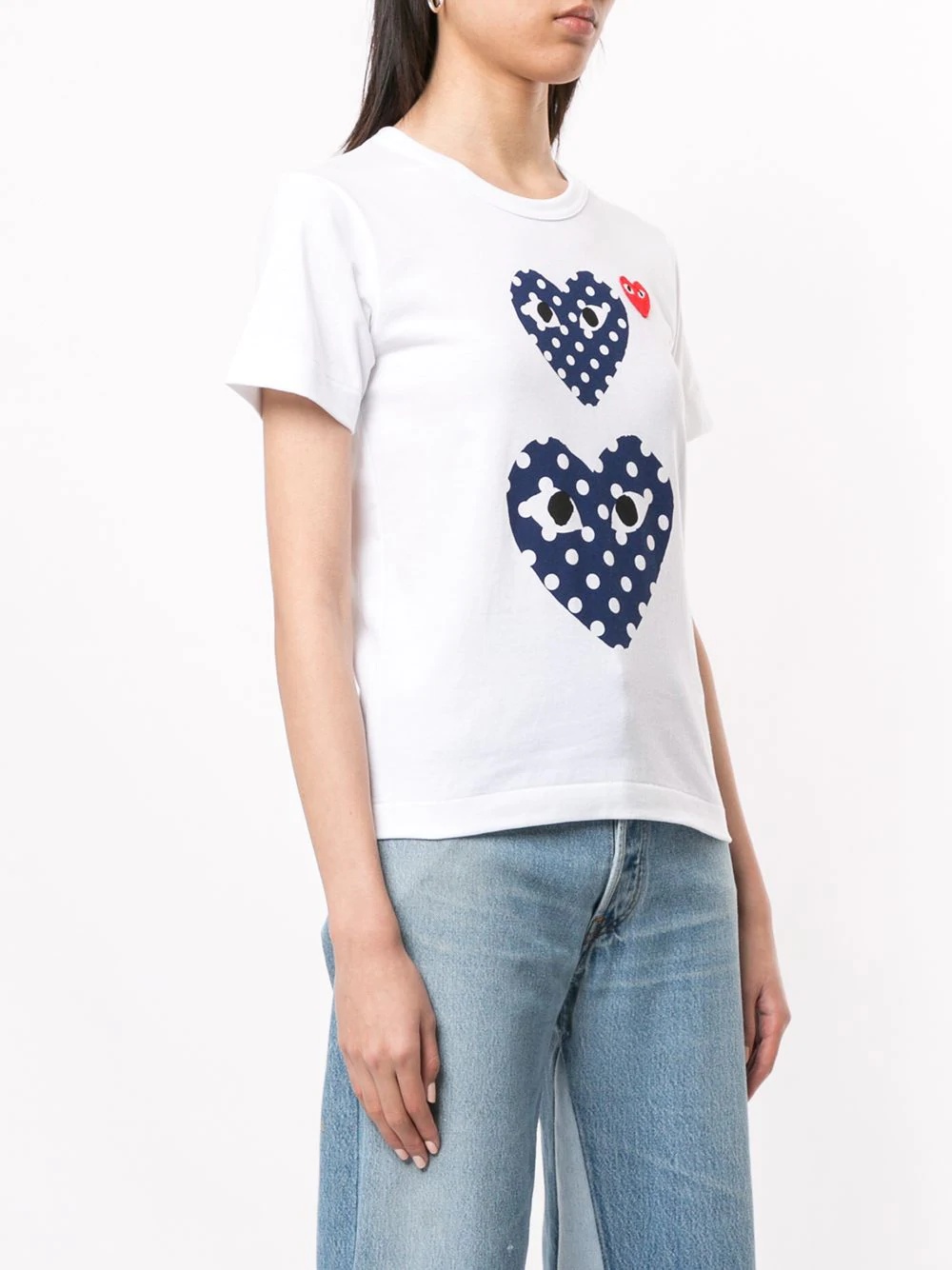 heart-print crew neck T-shirt - 3