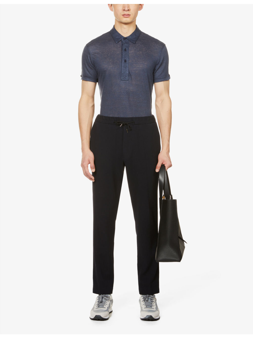 Sebastian regular-fit linen polo shirt - 2