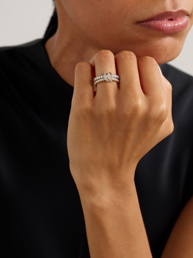 Spinelli Kilcollin Cadence 18-karat white and yellow gold diamond ring Gold outlook