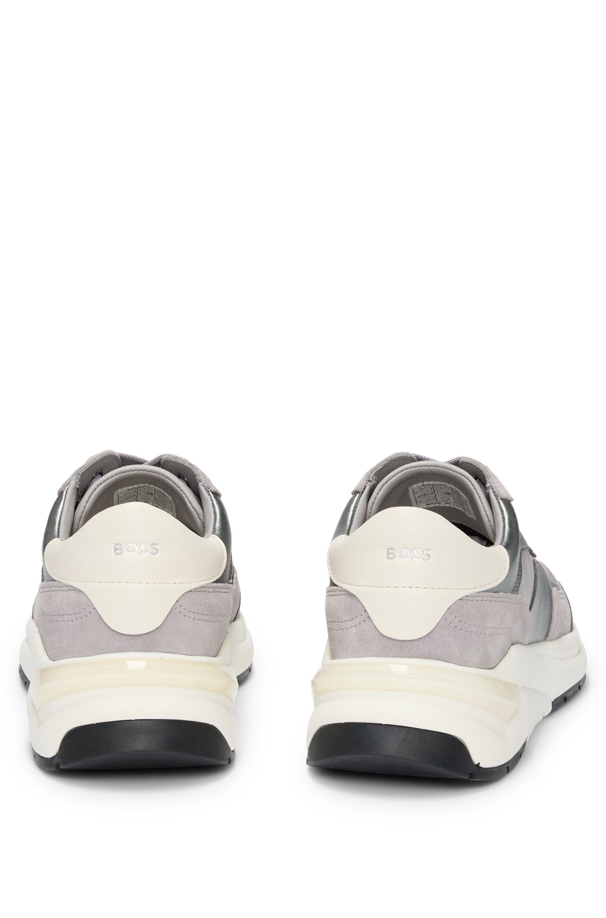 MIXED-MATERIAL TRAINERS WITH SUEDE AND FAUX LEATHER - 6