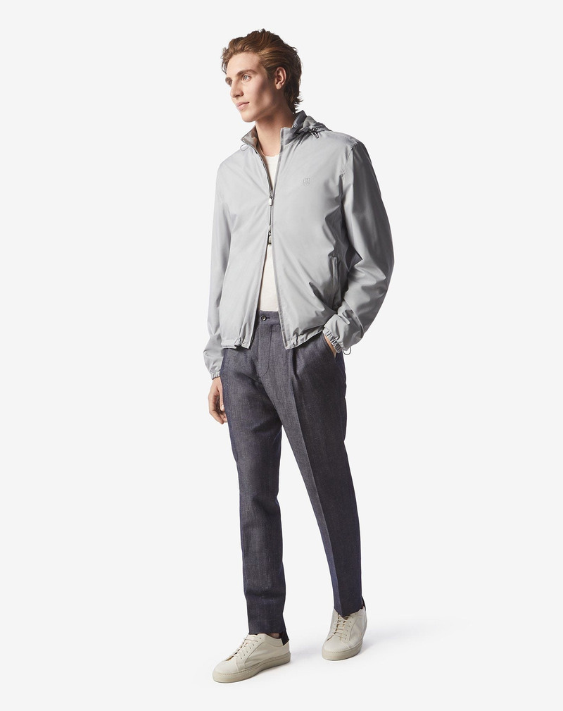 Grey water-repellent reversible jacket 7