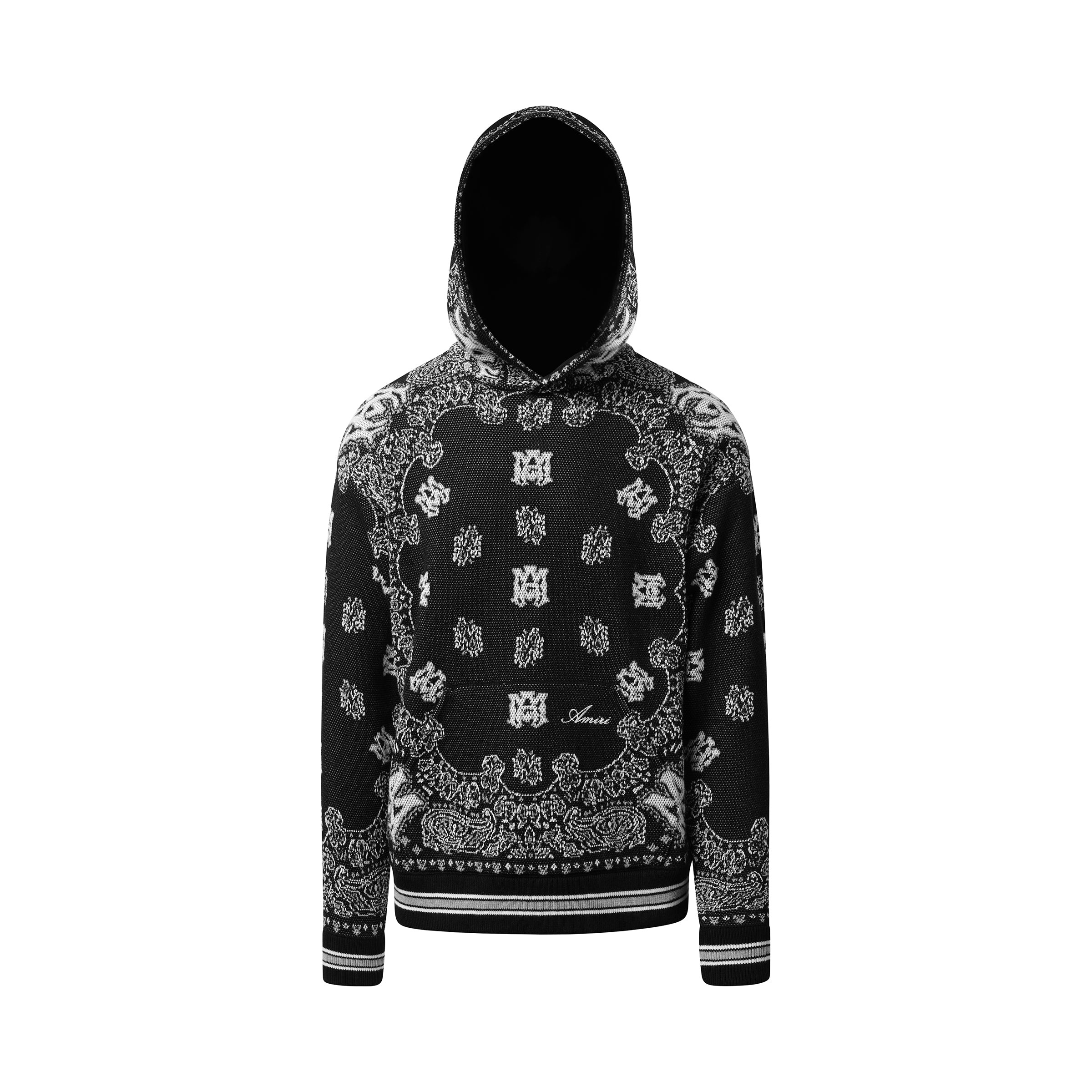 【AMIRI】Bandana フーディー AMIRI Bandana Hoodie in Black/White | marais | REVERSIBLE