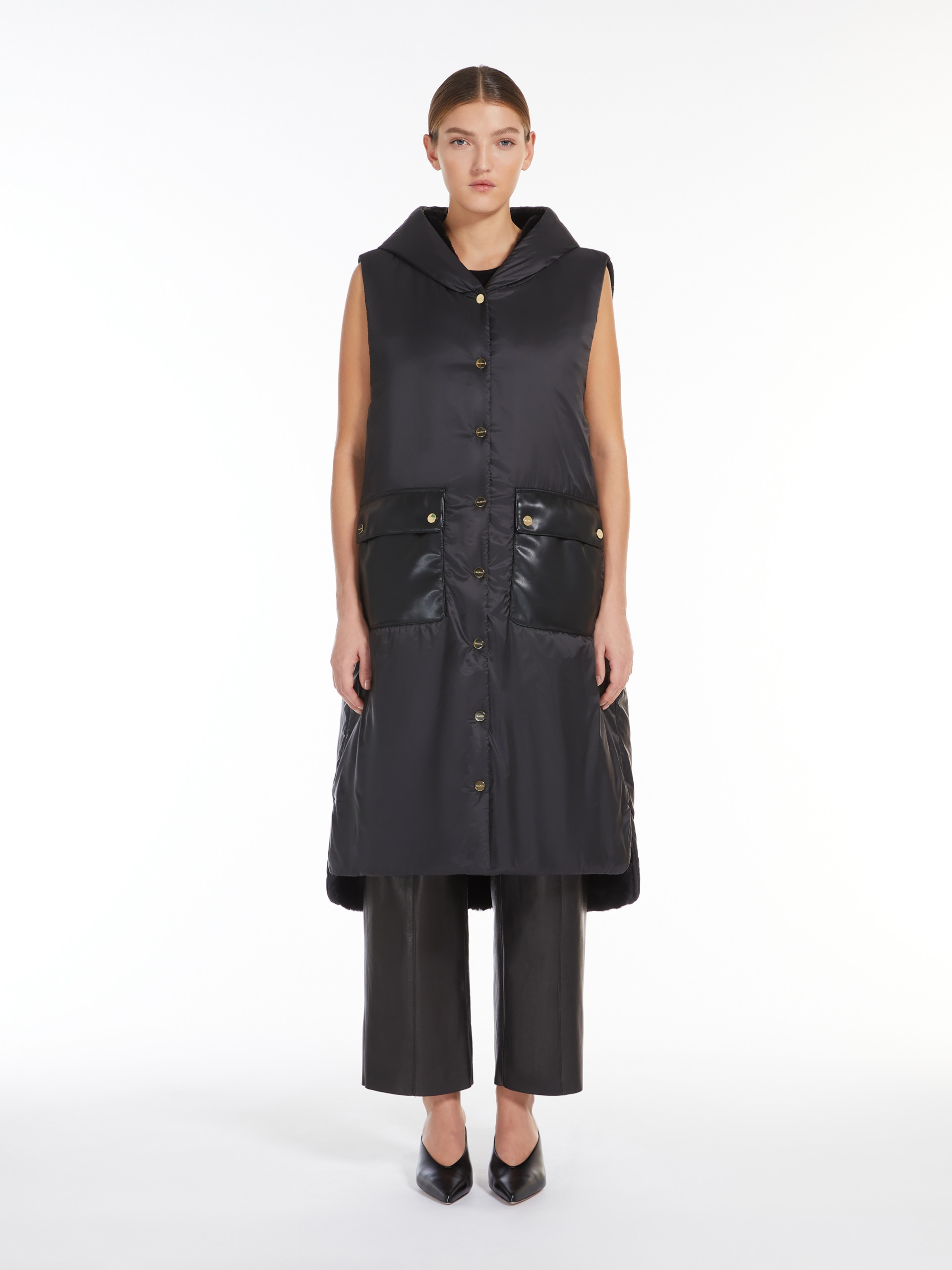 FLORIAN Long reversible gilet in water-repellent fabric - 3