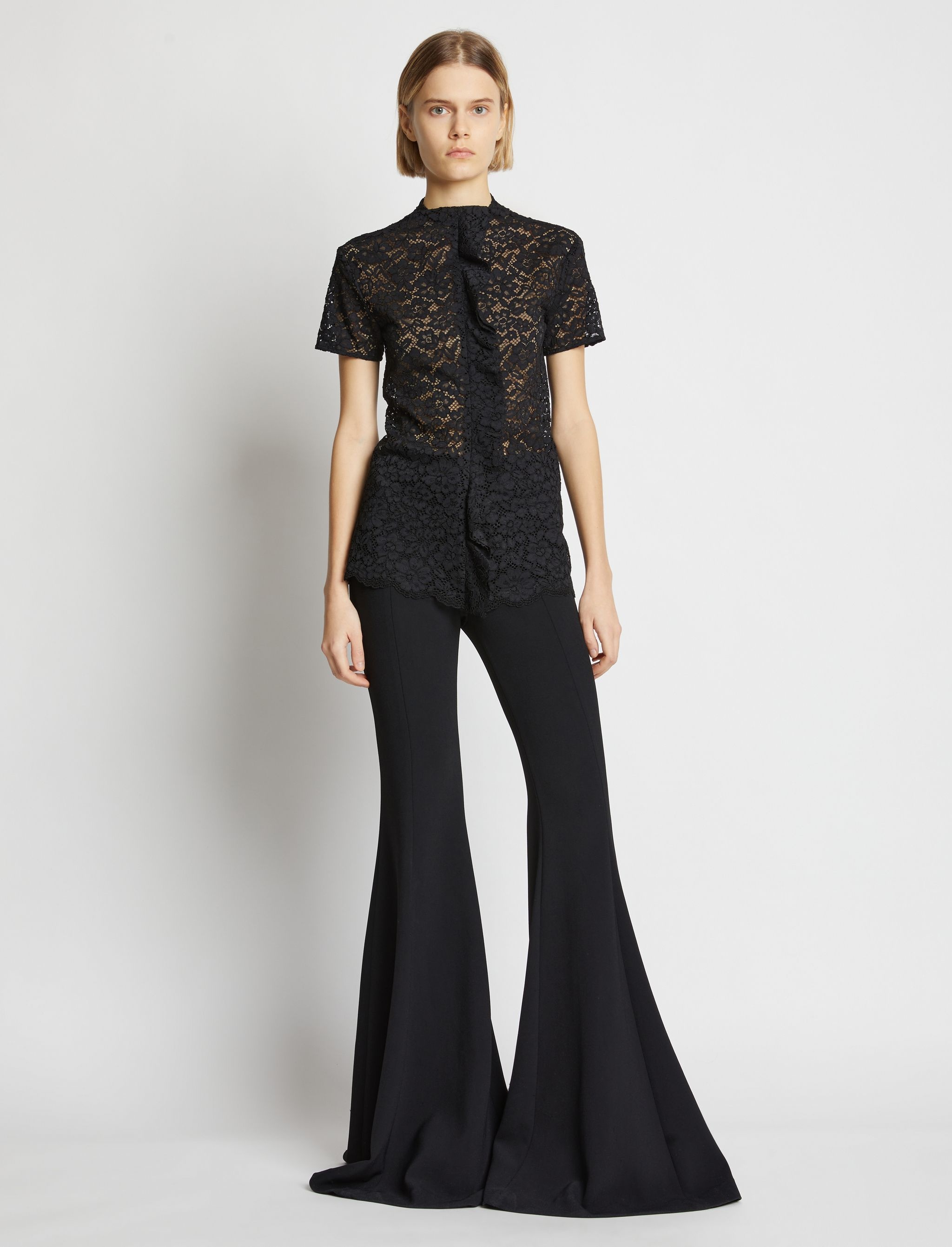 Stretch Lace Short Sleeve Top - 3