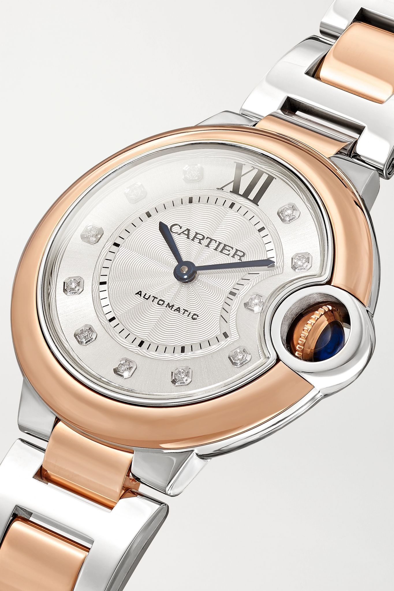 Ballon Bleu de Cartier Automatic 36mm 18-karat rose gold, stainless steel and diamond watch  - 2