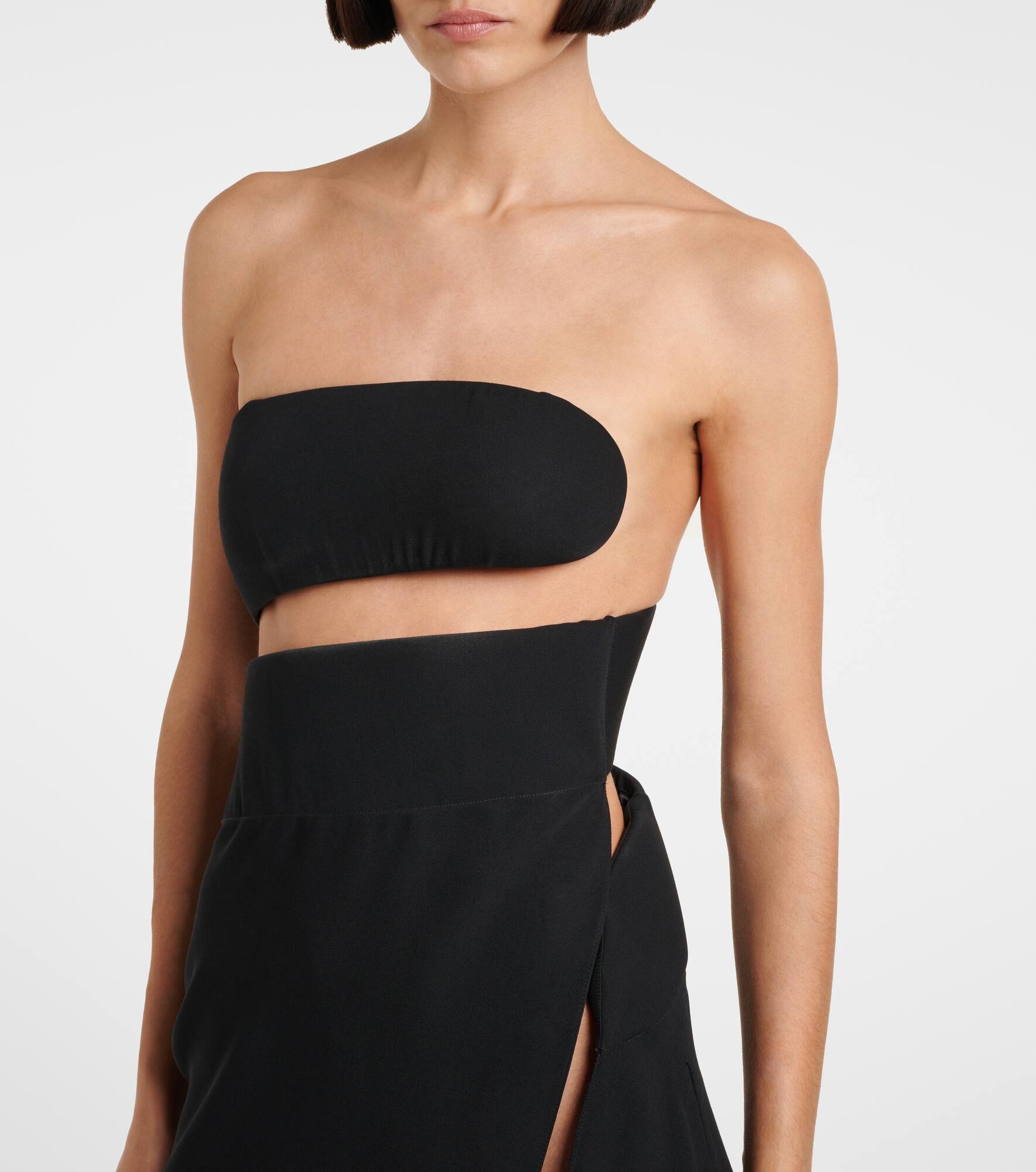 Spiral silk and wool midi dress - 5