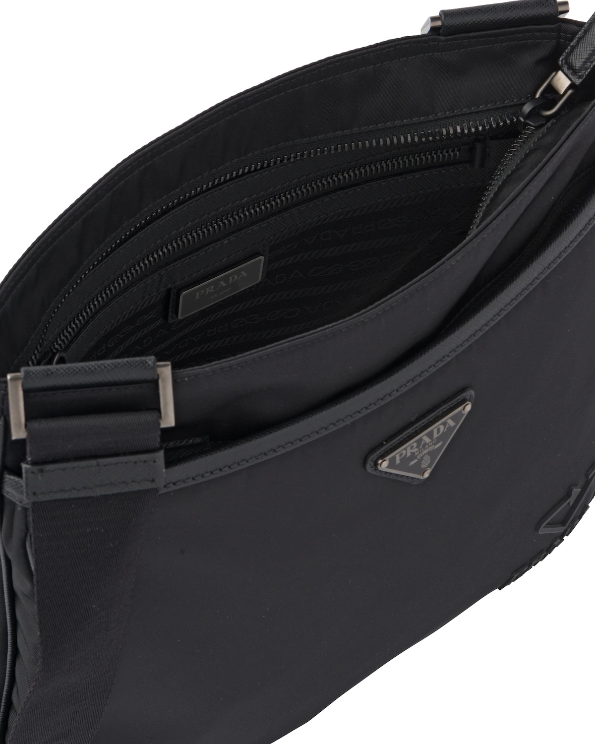 Re-Nylon and Saffiano leather shoulder bag - 5