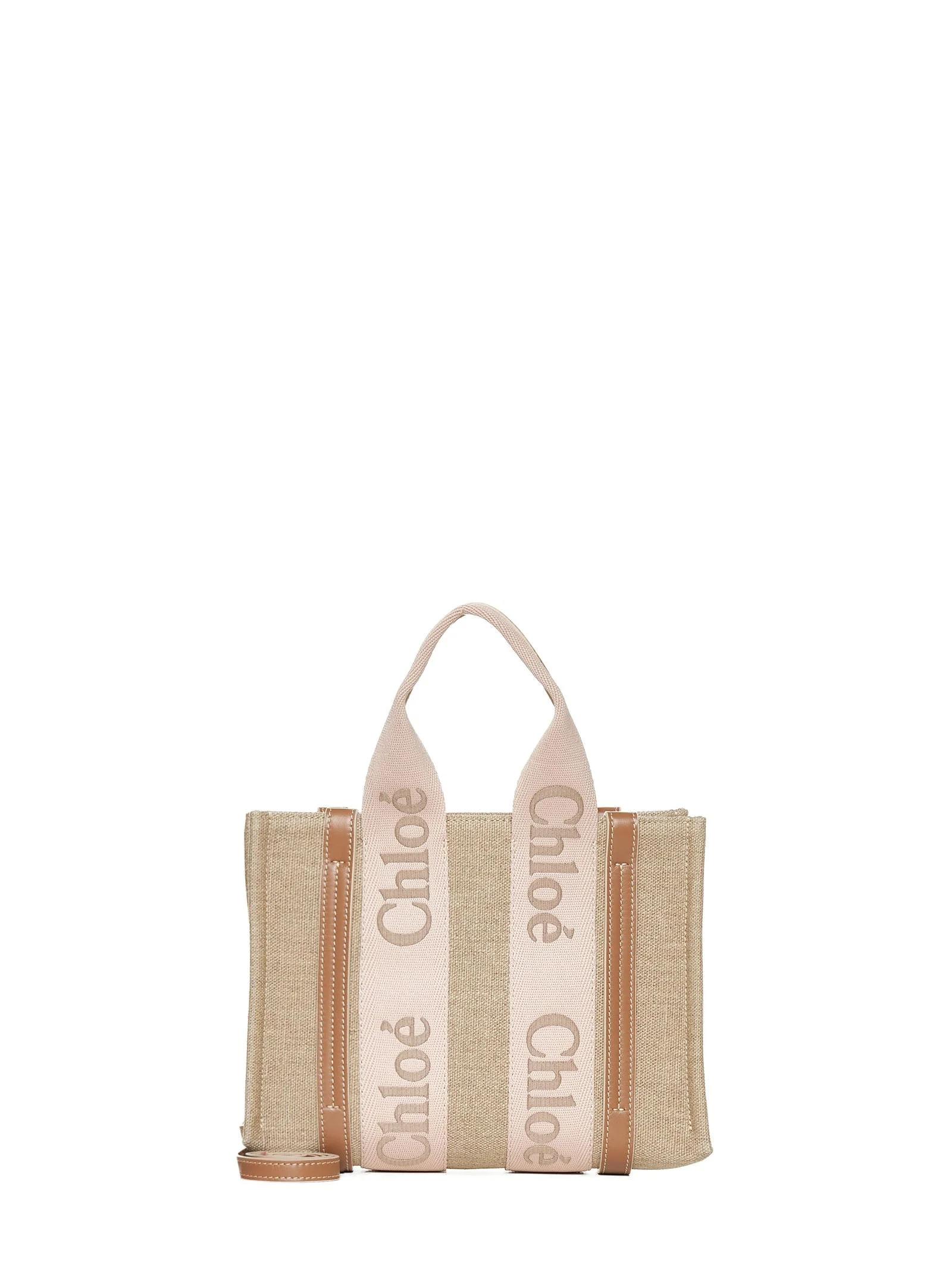 Chloé Women Woody Linen Small Tote Bag By Chloè<Br/> - 1