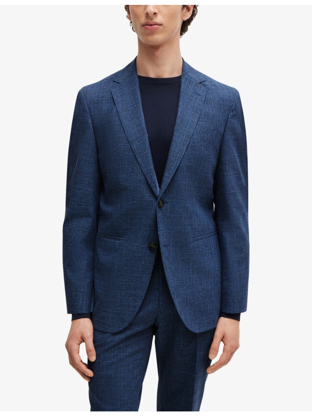 Regular-fit single-breasted stretch wool-blend suit - 3